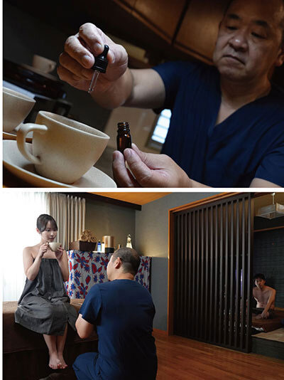 去情侣护肤按摩!美乳甜妹「小野六花」在男友旁边被技师强行灌汁!