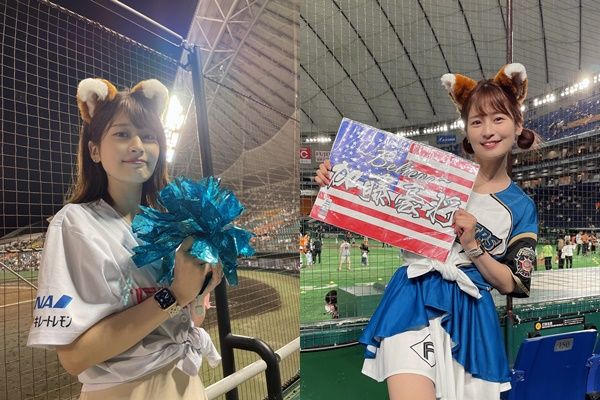日本火腿正妹球迷常上镜头 AV达人一秒神出：是「G罩杯超凶女优」