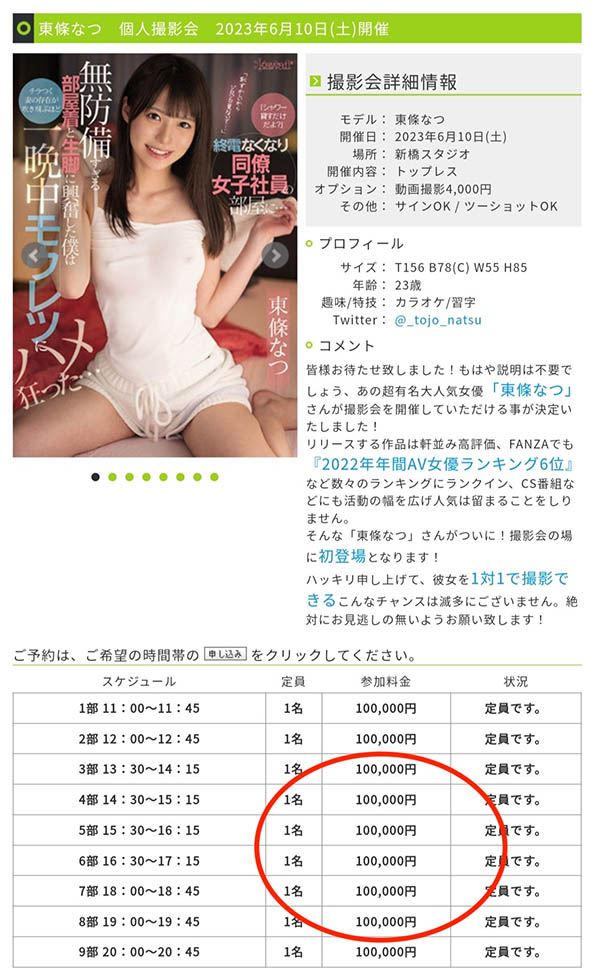 比波多野结衣和上原亜衣更贵!东条なつ(东条夏)的摄影会创天价! ...