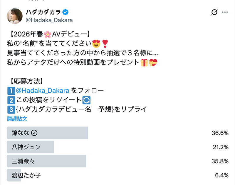 特别行销!即将出道的顶级新秀举办艺名票选!